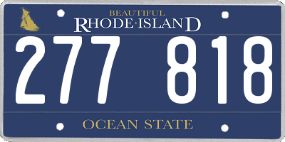 RI license plate 277818
