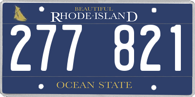 RI license plate 277821