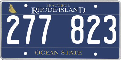 RI license plate 277823