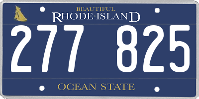 RI license plate 277825