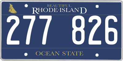 RI license plate 277826