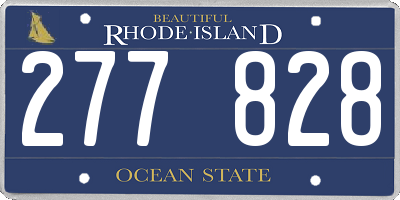 RI license plate 277828