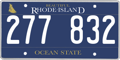 RI license plate 277832