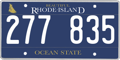 RI license plate 277835