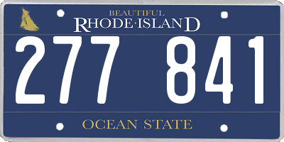 RI license plate 277841