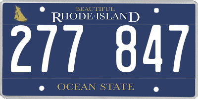 RI license plate 277847