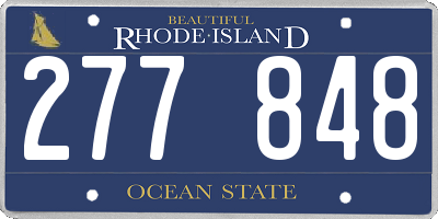 RI license plate 277848