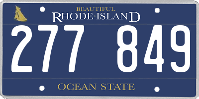 RI license plate 277849