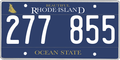 RI license plate 277855