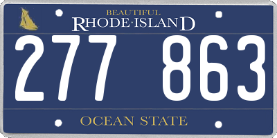 RI license plate 277863
