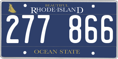 RI license plate 277866