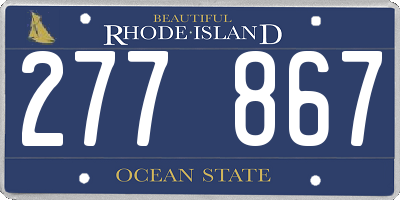 RI license plate 277867