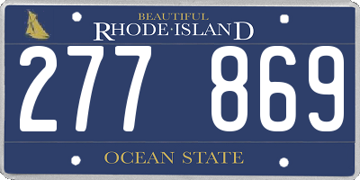 RI license plate 277869