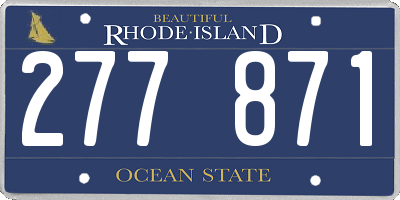 RI license plate 277871