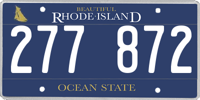 RI license plate 277872