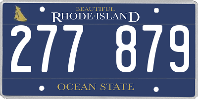 RI license plate 277879