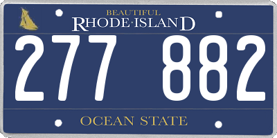 RI license plate 277882