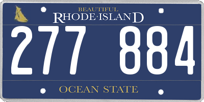 RI license plate 277884