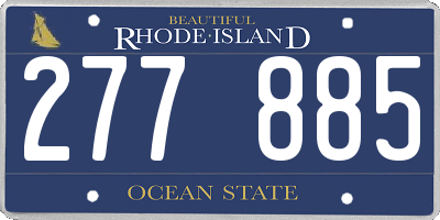 RI license plate 277885