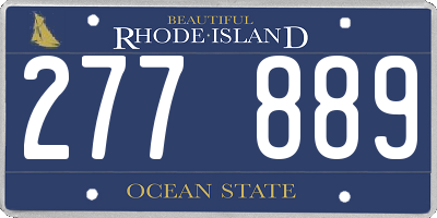 RI license plate 277889