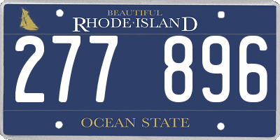 RI license plate 277896