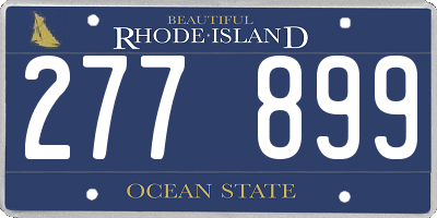 RI license plate 277899
