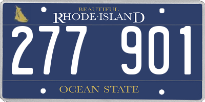 RI license plate 277901
