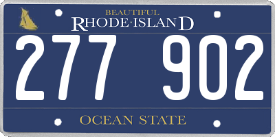 RI license plate 277902