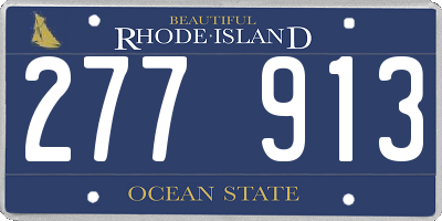 RI license plate 277913