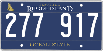 RI license plate 277917