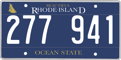 RI license plate 277941
