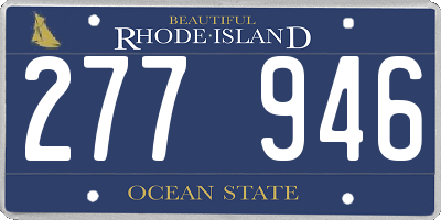 RI license plate 277946
