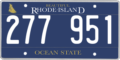RI license plate 277951
