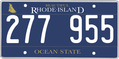 RI license plate 277955