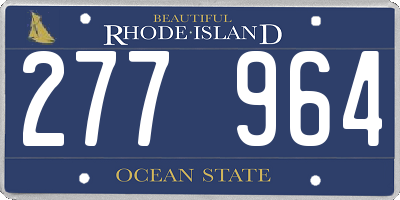 RI license plate 277964