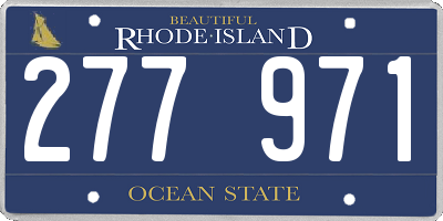 RI license plate 277971