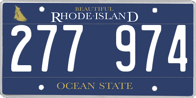 RI license plate 277974