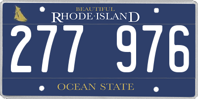 RI license plate 277976