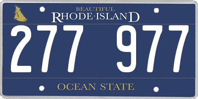RI license plate 277977