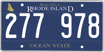 RI license plate 277978
