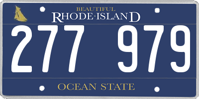 RI license plate 277979