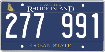 RI license plate 277991