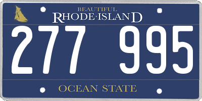 RI license plate 277995