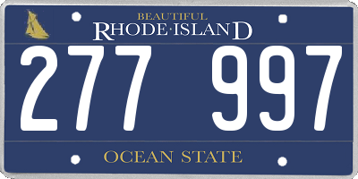 RI license plate 277997