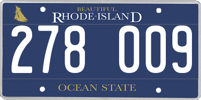 RI license plate 278009