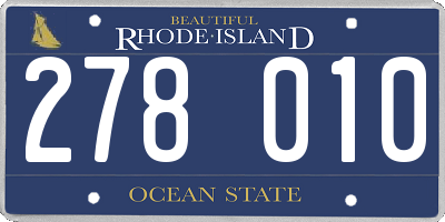 RI license plate 278010