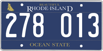 RI license plate 278013