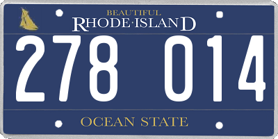 RI license plate 278014