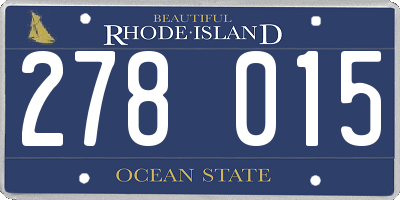 RI license plate 278015