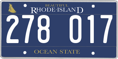 RI license plate 278017